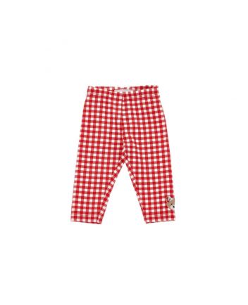 Baby Girls Red Gingham Cotton Leggings
