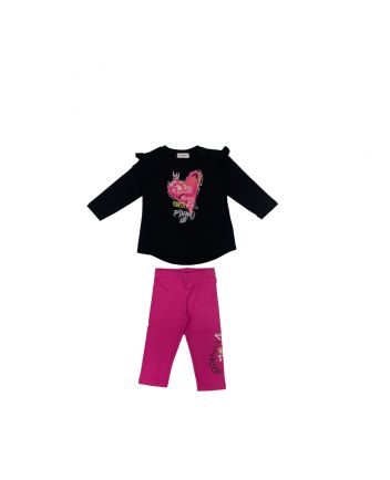 Black Jersey Set For Girls