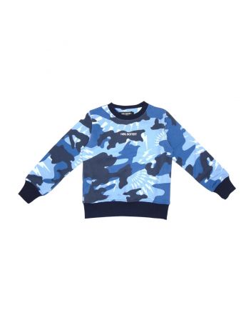 Blue Boys Round Neck Sweatshirt