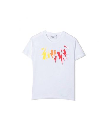 Boy Lightning Camouflage Cotton T-shirt