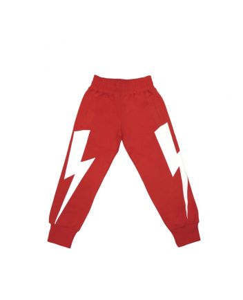 Boy Lightning Print Track Pants