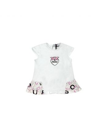 Girl White and Black Cotton Short Set