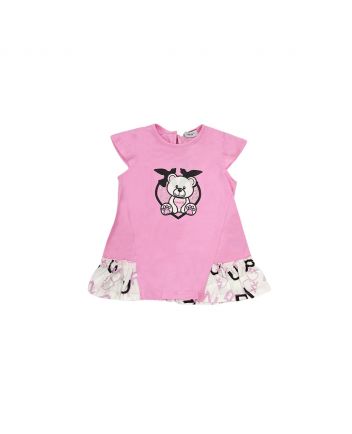 Girl Pink Half Sleeve Cottton Dress