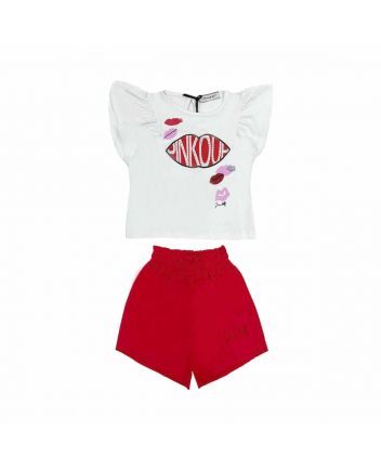 Girl Pink Cotton T-Shirt