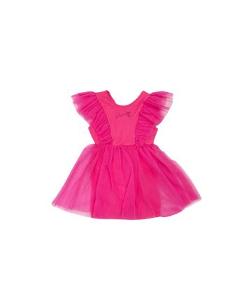 Girl Pink Half Sleeve Dress