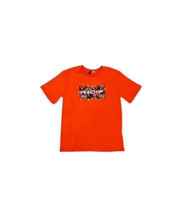 Girl Orange Cotton T-Shirt
