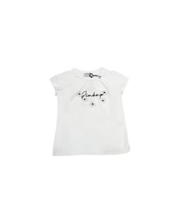 Girl White Cotton T-Shirt