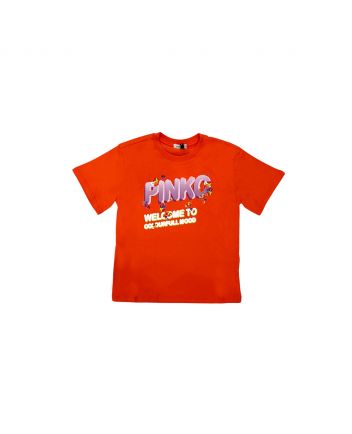 Girl Orange Cotton T-Shirt