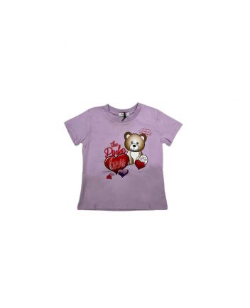 Girl Purple Cotton T-Shirt