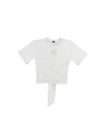 Girl White Cotton T-Shirt