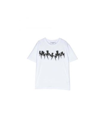 Boys White Thunderbolt T-Shirt