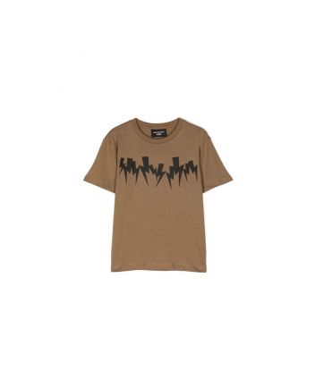 Boys Khakhi Thunderbolt T-Shirt