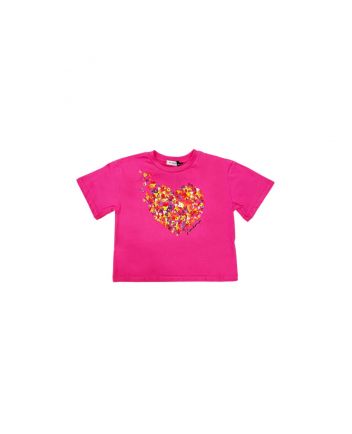 Girl Pink Cotton T-Shirt