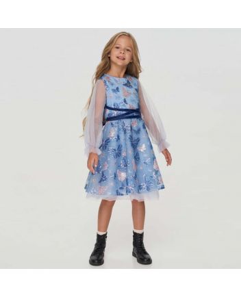 Lace Decorated Mesh Dress