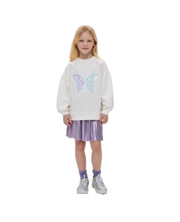 Embossed Sweatshirt, ecru