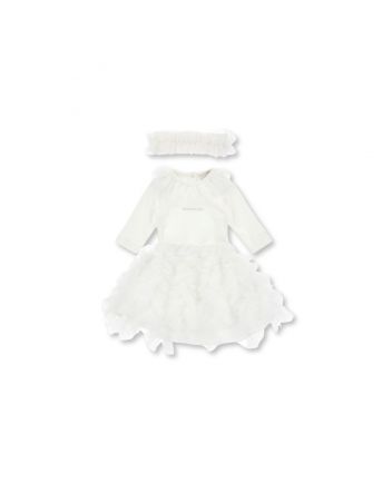 Baby Girls White Tulle Babysuit (3 pc)