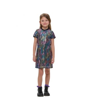 Girl Multi Multicolor Print Dresses