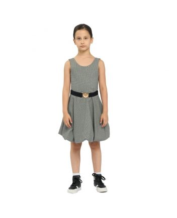 Pinafore Dress,black and white