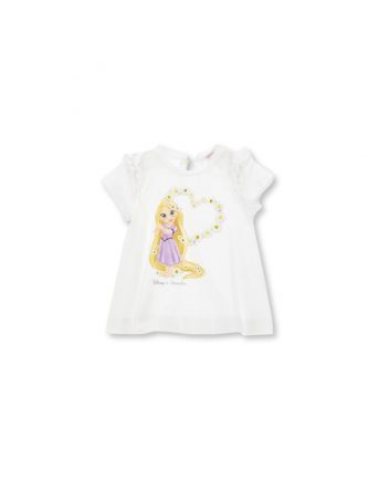 Baby Girls White Rapunzel Maxi T-shirt
