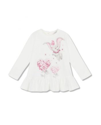 Baby Girls Ivory Disney Cotton Tunic Top
