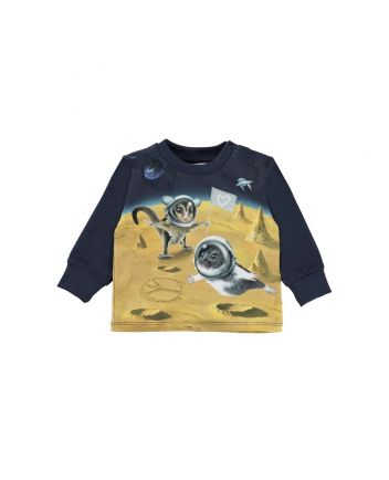Boys Navy Blue Space T-shirt