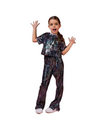 Sequins Crop-Top, multicolor