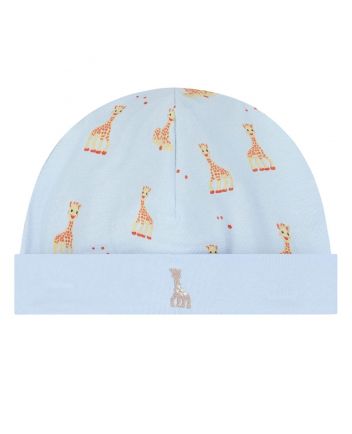 Baby Boys Blue Logo-Print Hat