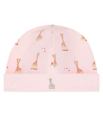 Baby Girls Pink Logo-Print Hat