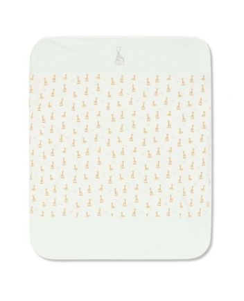 Baby Unisex Cream Embroidered Logo Blanket