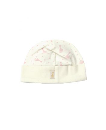 White & Pink Baby Cap