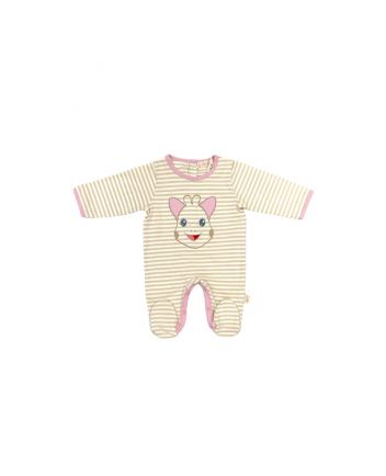 Girls Cotton Logo Babygrow
