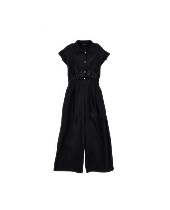 Girls Black Supple Viscose Jumpsuit