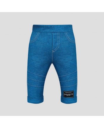 Knitted Denim Sweatpants, blue