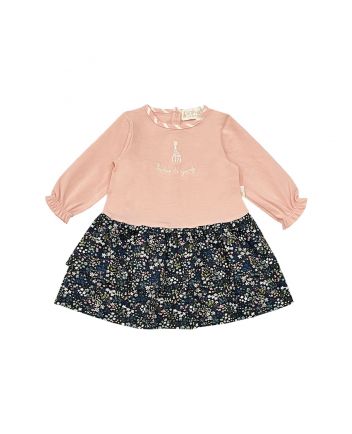 Baby Girls Pink Floral-Skirt Dress