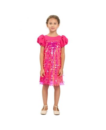 Sequins Dress,bright pink