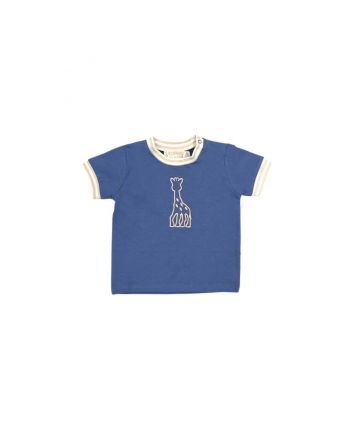 Blue Cotton Giraffe T Shirt