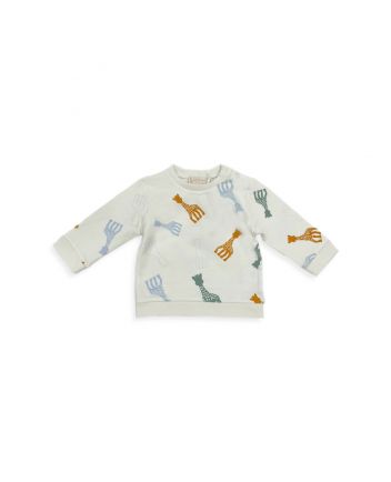 Baby Kids White Logo Print Sweatshirt