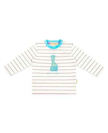 Baby Kids Ivory Embroidered Logo T-Shirt