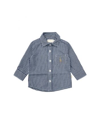 Baby Boys Blue Check Full-Sleeeves Shirt