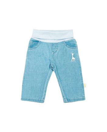 Baby Girls Blue Logo-Patch Trouser