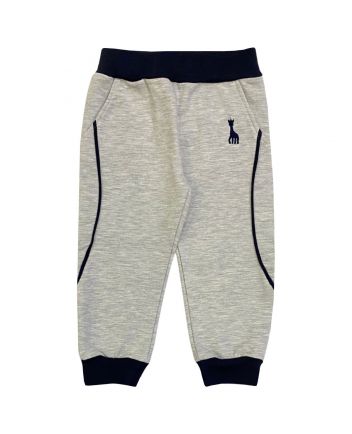 Baby Boys Grey Embroidered Logo Print Trousers