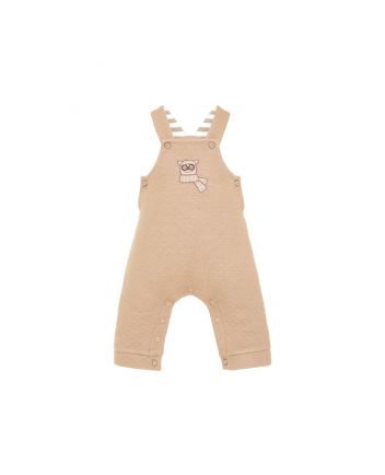 Quilted jersey overall, sandy brown