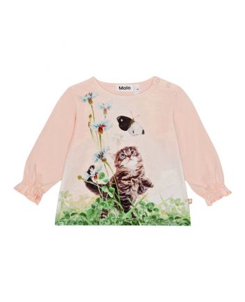 Girls Pink Organic Cotton T-shirt