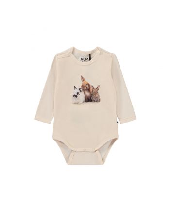 Baby Girls Bunny Friend Print Bodysuit