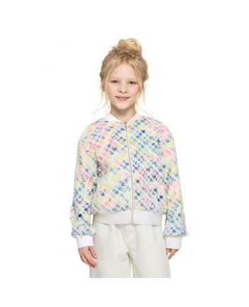 Girl Multi Color Printed Jacket