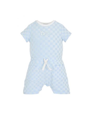 Boy Blue Printed Rompers