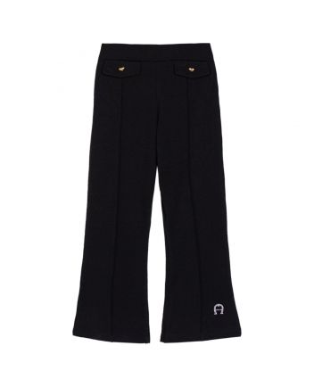 Girls Black Sleek Feet Trousers