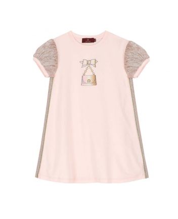 Girls Pink Logo Dress