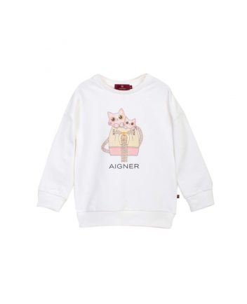 Girls White Sweatshirt