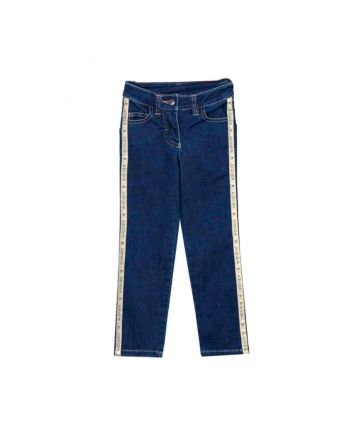 Blue Denim with Golden Strips with Logo